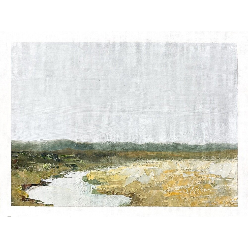 6x8 Original Oil Landscape Painting Lowcountry Impressionist Wetlands Art Signed